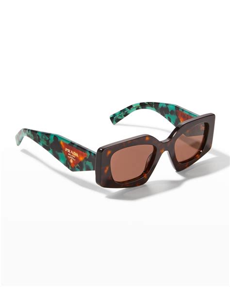 rectangular sunglasses prada|prada rectangle acetate sunglasses.